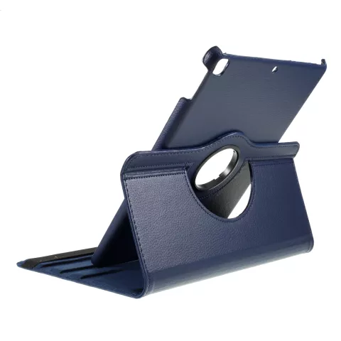 Litchi Texture Cuir compatible avec iPad 10,2&quot; &amp; iPad Air 3 10,5&quot; (2019) &amp; iPad Pro 10,5&quot; (2017) &eacute;tui avec coque - Bleu fonc&eacute; Protection Standard