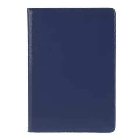 Coque iPad 10.2 pouces en cuir textur&eacute; Litchi avec coque - Standard de protection bleu