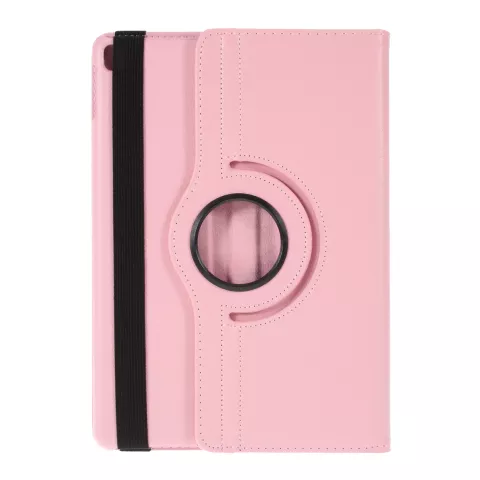 Coque iPad 10.2 pouces en cuir textur&eacute; Litchi avec coque - Rose Protection Standard