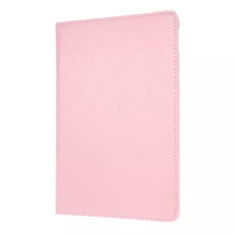 Coque iPad 10.2 pouces en cuir textur&eacute; Litchi avec coque - Rose Protection Standard