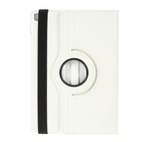 Coque iPad 10.2 pouces en cuir textur&eacute; Litchi avec coque - Blanc Protection Standard