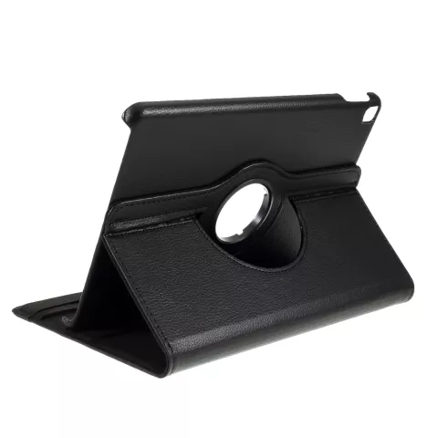 Coque iPad 10.2 pouces en cuir textur&eacute; Litchi avec coque - Standard de protection noir