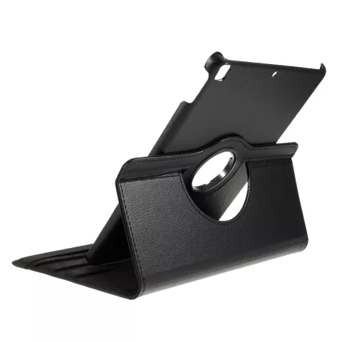 Litchi Texture Cuir compatible avec iPad 10,2&quot; &amp; iPad Air 3 10,5&quot; (2019) &amp; iPad Pro 10,5&quot; (2017) &eacute;tui avec coque - Noir Protection Standard