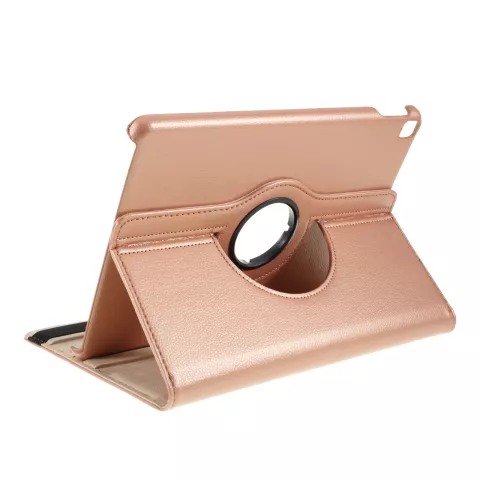 Litchi Texture Cuir compatible avec iPad 10,2&quot; &amp; iPad Air 3 10,5&quot; (2019) &amp; iPad Pro 10,5&quot; (2017) &eacute;tui avec coque - Or Rose Protection Standard