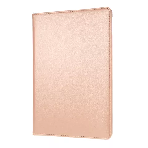 &Eacute;tui iPad 10.2 pouces en cuir textur&eacute; Litchi avec housse - Norme de protection en or rose