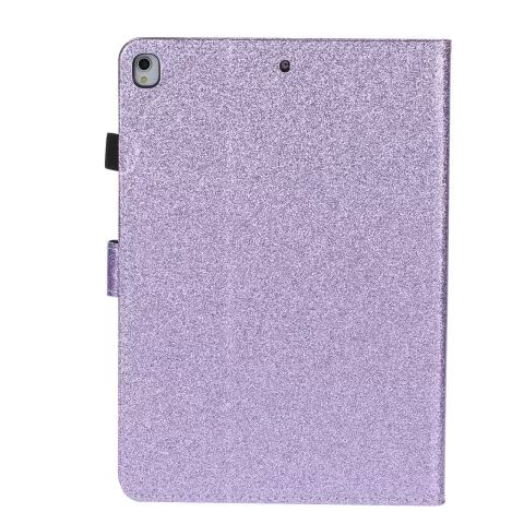 Housse de protection brillante &agrave; paillettes flash en cuir PU compatible avec iPad 10,2&quot; &amp; iPad Air 3 10,5&quot; (2019) &amp; iPad Pro 10,5&quot; (2017) - Violet