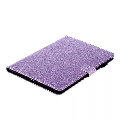 Housse de protection brillante &agrave; paillettes flash en cuir PU compatible avec iPad 10,2&quot; &amp; iPad Air 3 10,5&quot; (2019) &amp; iPad Pro 10,5&quot; (2017) - Violet