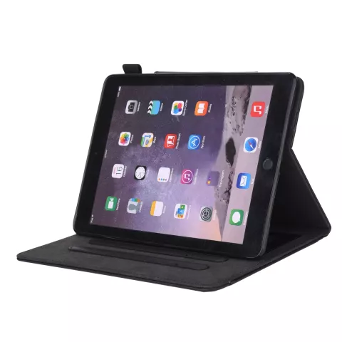 &Eacute;tui De Couverture De Portefeuille De Portefeuille Avec Fermeture En M&eacute;tal Et Fente Pour Stylo compatible avec iPad 10,2&quot; &amp; iPad Air 3 10,5&quot; (2019) &amp; iPad Pro 10,5&quot; (2017) - Noir