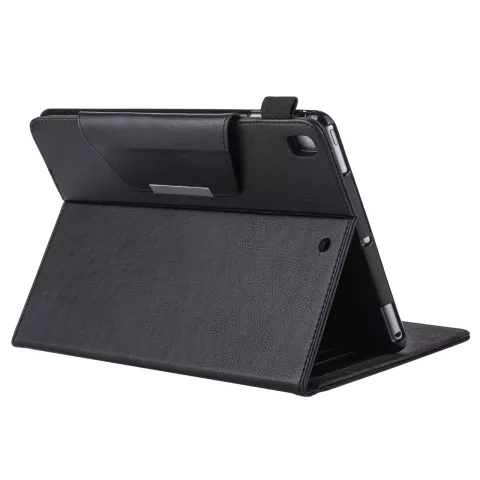 &Eacute;tui De Couverture De Portefeuille De Portefeuille Avec Fermeture En M&eacute;tal Et Fente Pour Stylo compatible avec iPad 10,2&quot; &amp; iPad Air 3 10,5&quot; (2019) &amp; iPad Pro 10,5&quot; (2017) - Noir