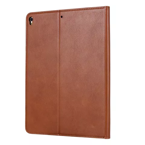 Etui Portefeuille Avec Porte-Stylo En Cuir Artificiel Pour iPad 10.2 Pouces - Marron