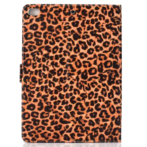 &Eacute;tui portefeuille portefeuille imprim&eacute; l&eacute;opard compatible avec iPad 10,2 pouces, &agrave; l&#039;iPad Pro 10,5 et &agrave; l&#039;iPad Air 3 10,5 pouces - Orange Noir Beige