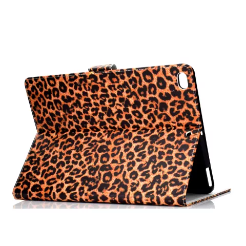 &Eacute;tui portefeuille portefeuille imprim&eacute; l&eacute;opard compatible avec iPad 10,2 pouces, &agrave; l&#039;iPad Pro 10,5 et &agrave; l&#039;iPad Air 3 10,5 pouces - Orange Noir Beige