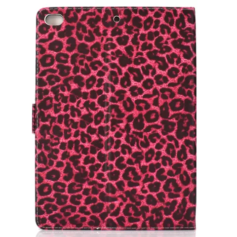 &Eacute;tui portefeuille portefeuille imprim&eacute; l&eacute;opard rouge compatible avec iPad 10,2 pouces, &agrave; l&#039;iPad Pro 10,5 et &agrave; l&#039;iPad Air 3 10,5 pouces - Noir Rouge Rose