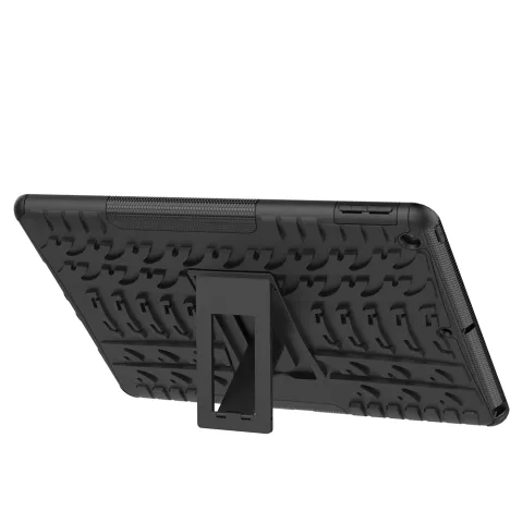 Profil De Pneu Poign&eacute;e De Couverture B&eacute;quille En Plastique TPU compatible avec iPad 10,2 Pouces - Noir