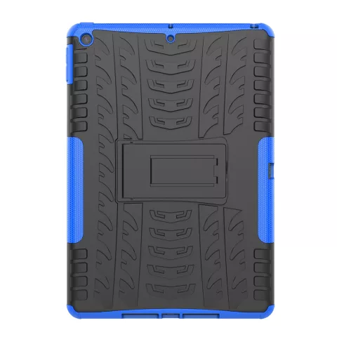 Profil De Pneu Poign&eacute;e De Couverture B&eacute;quille En Plastique TPU compatible avec iPad 10,2 Pouces - Bleu