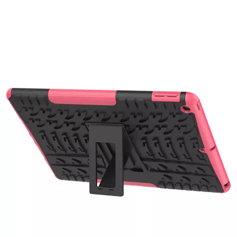 Profil De Pneu Poign&eacute;e De Couverture B&eacute;quille En Plastique TPU compatible avec iPad 10,2 Pouces - Rose