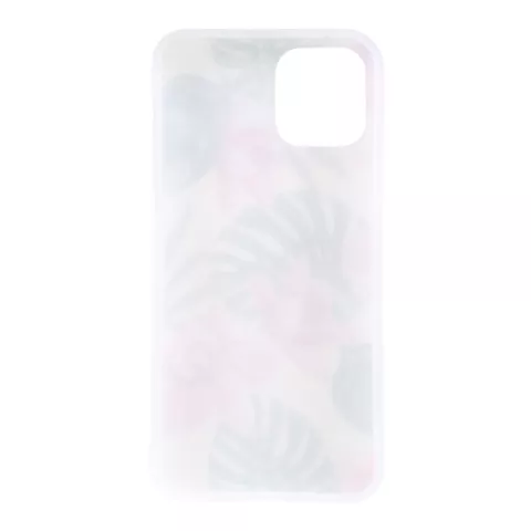 Coque Coque Fleurs Feuilles Fleurs Nature TPU Flexible Shock Absorbing pour iPhone 11 - Rose