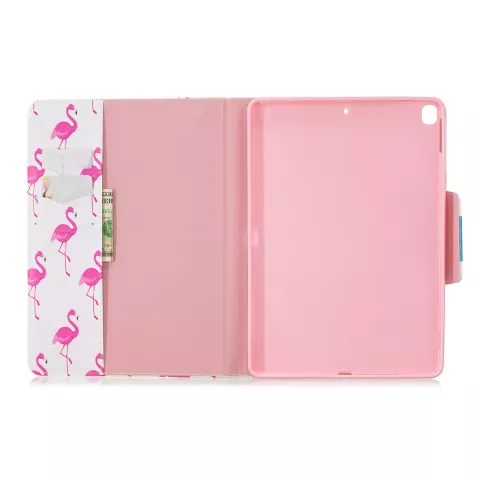 Etui Portefeuille Etui Portefeuille Faux Cuir Nature Bird Flamingo pour iPad 10.2 - Rose