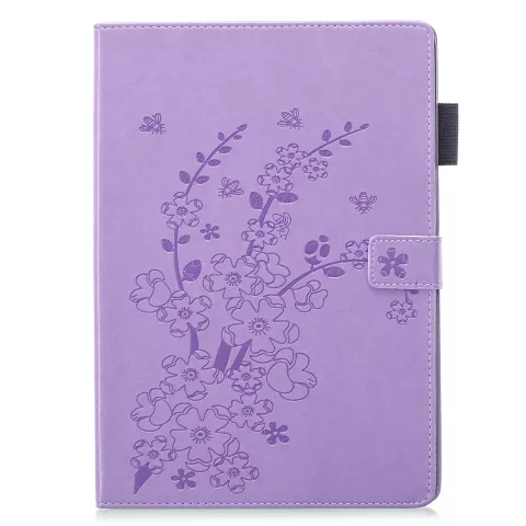 Portefeuille Etui Portefeuille Etui Faux Cuir Nature Blossom Plum Blossom pour iPad 10.2 - Violet