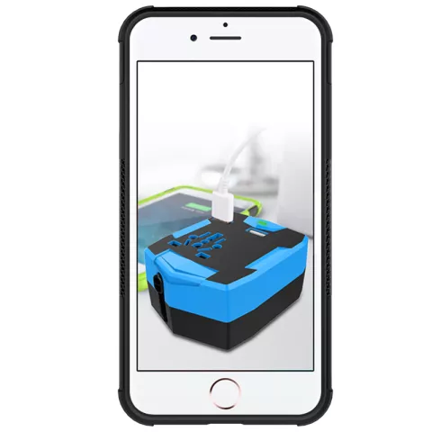 Coque de protection antichoc la coque compatible avec iPhone 7 Plus 8 Plus - Noir