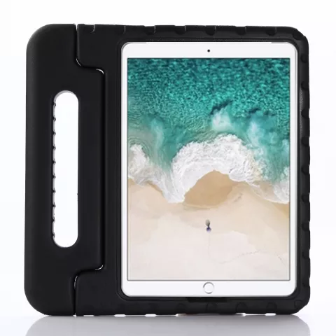 Support de poign&eacute;e de bo&icirc;tier en EVA antichoc adapt&eacute; aux enfants non toxique pour iPad 10.2 iPad Air 3 10.5 iPad Pro 10.5 - Noir