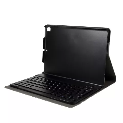 Clavier en cuir Bluetooth sans fil 2 en 1 compatible avec iPad 10.2 et &agrave; l&#039;iPad Air 3 10,5 pouces (2019) et &agrave; l&#039;iPad Pro 10,5 pouces (2017) - Noir QWERTY