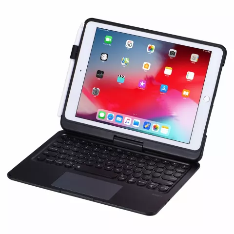 &Eacute;tui avec clavier Bluetooth rotatif compatible avec iPad 10,2 pouces &amp; iPad Air 3 10,5 pouces (2019) &amp; iPad Pro 10,5 pouces (2017) - QWERTY 7 couleurs