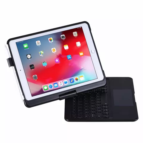 &Eacute;tui avec clavier Bluetooth rotatif compatible avec iPad 10,2 pouces &amp; iPad Air 3 10,5 pouces (2019) &amp; iPad Pro 10,5 pouces (2017) - QWERTY 7 couleurs