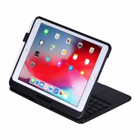Etui clavier rotatif Bluetooth iPad 10,2 pouces - QWERTY 7 couleurs