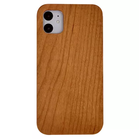Bois de cerisier la coque compatible avec iPhone 11 - Bois v&eacute;ritable Nature