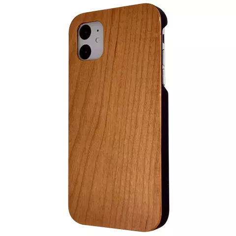 Bois de cerisier la coque compatible avec iPhone 11 - Bois v&eacute;ritable Nature