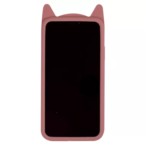 Coque Silicone iPhone 6 Plus 6s Plus Chaton 3D - Protection Rose