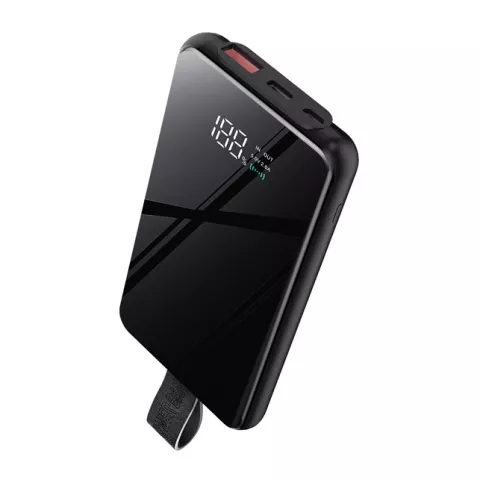 Remax Power Bank 10 000 mAh Banque d&#039;alimentation avec technologie Qi int&eacute;gr&eacute;e - Noir USB-C USB-A