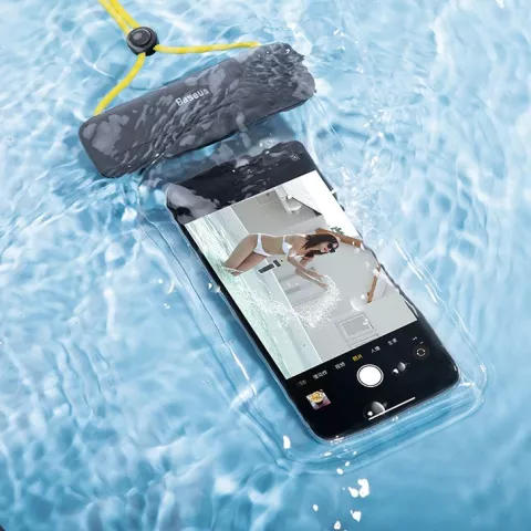 &Eacute;tui de t&eacute;l&eacute;phone &eacute;tanche Baseus Indice IPX8 - jusqu&#039;&agrave; max 7,2 pouces Blanc