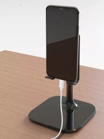 Support de tablette standard Support de t&eacute;l&eacute;phone Bureau de bureau compatible avec iPad et iPhone - Noir