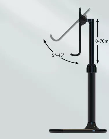Support de tablette standard Support de t&eacute;l&eacute;phone Bureau de bureau compatible avec iPad et iPhone - Noir