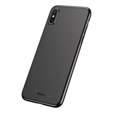 Coque iPhone X XS Baseus Wing Ultra Fine L&eacute;g&egrave;re - Noire