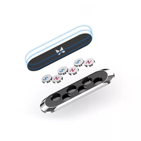 Wozinsky Support de t&eacute;l&eacute;phone magn&eacute;tique pour tableau de bord de voiture - Noir