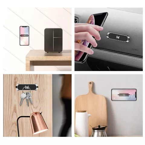 Wozinsky Support de t&eacute;l&eacute;phone magn&eacute;tique pour tableau de bord de voiture - Noir