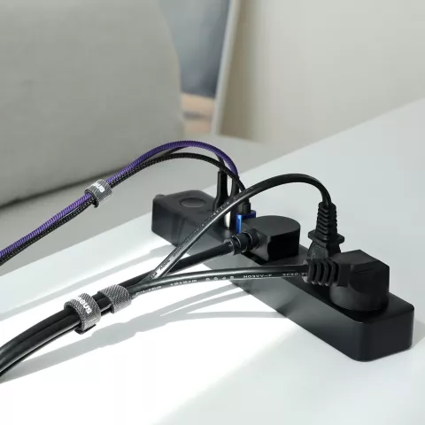 Baseus Rouleau Velcro 3m - Organisateur de c&acirc;bles d&eacute;coupable Noir Cable Tie