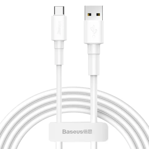 C&acirc;ble Baseus USB-A vers USB type-C - Synchroniser la charge blanc