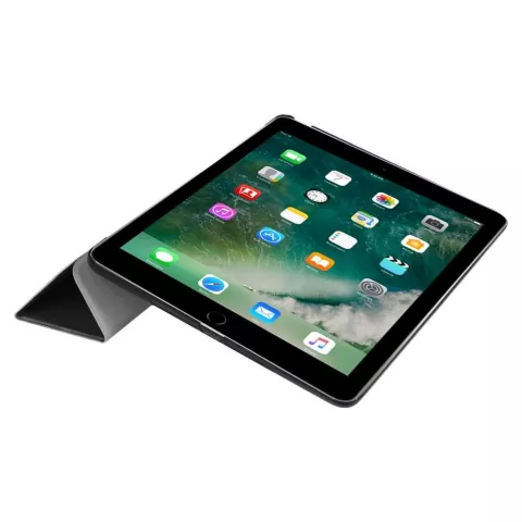 Just in Case &Eacute;tui &agrave; trois volets avec fonction veille et r&eacute;veil compatible avec iPad 9.7 2017 2018 - Noir