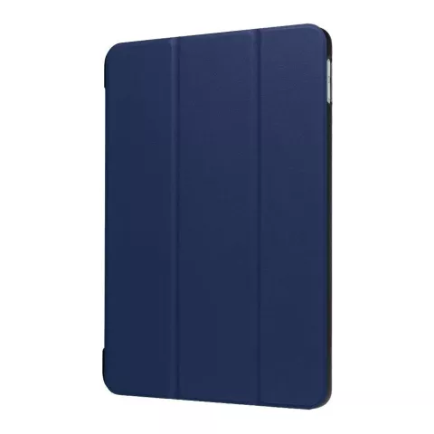 Just in Case Coque &agrave; trois volets avec fonction veille et r&eacute;veil iPad 9.7 2017 2018 - Bleu fonc&eacute;