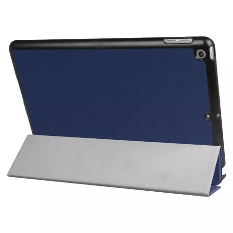 Just in Case &Eacute;tui &agrave; trois volets avec fonction veille et r&eacute;veil compatible avec iPad 9.7 2017 2018 - Bleu fonc&eacute;