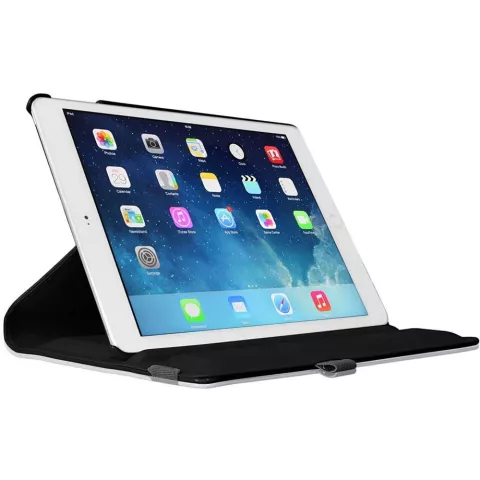 Just in Case Housse en cuir rotative &agrave; 360 degr&eacute;s pour iPad 9.7 pouces 2017 2018 - Noire