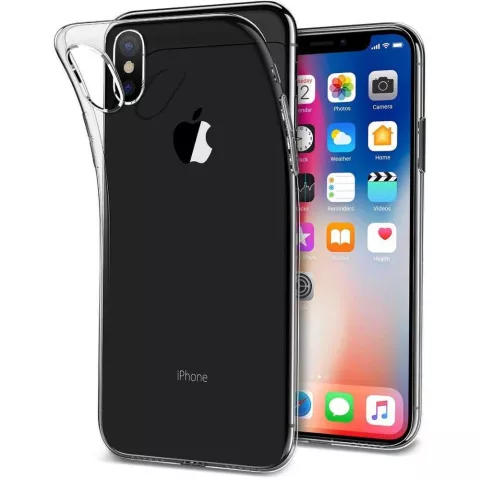 Just in Case Coque en TPU flexible compatible avec iPhone X XS - Transparente