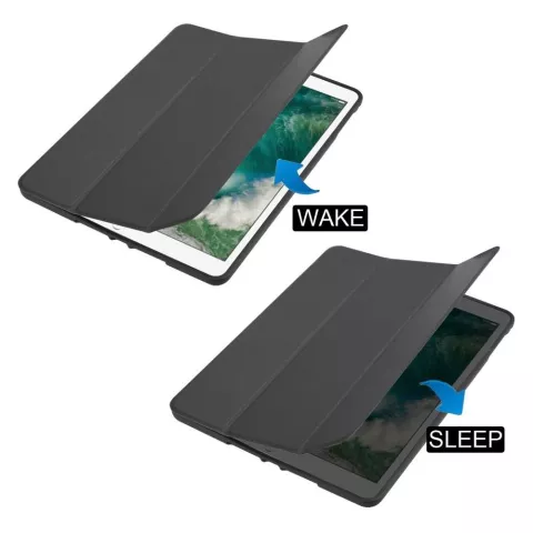 Just in Case Cuir Smart Tri-Fold compatible avec iPad 9,7 pouces 2017 2018 Housse et Compartiment compatible avec Apple Pencil