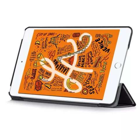 Just in Case Cuir compatible avec iPad Mini 5 2019 Smart Tri-Fold Case Cover - Noir Protection