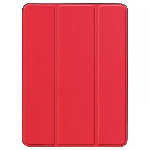 Just in Case Housse en cuir &agrave; trois volets pour iPad Air 3 10,5 pouces 2019 - Boucle de rangement pour stylet de protection standard rouge