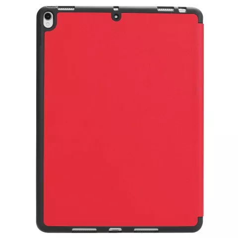 Just in Case Housse en cuir &agrave; trois volets pour iPad Air 3 10,5 pouces 2019 - Boucle de rangement pour stylet de protection standard rouge